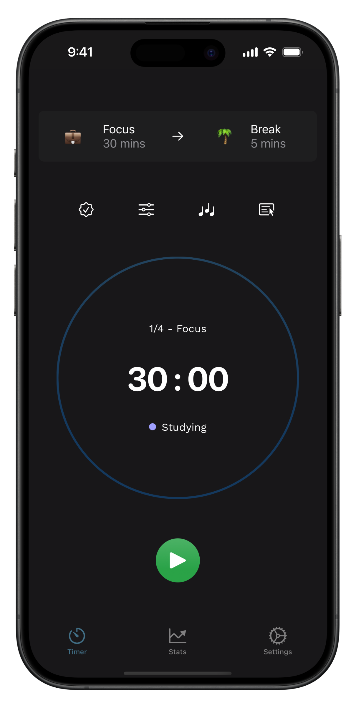 Mira Pomodoro Timer App Preview